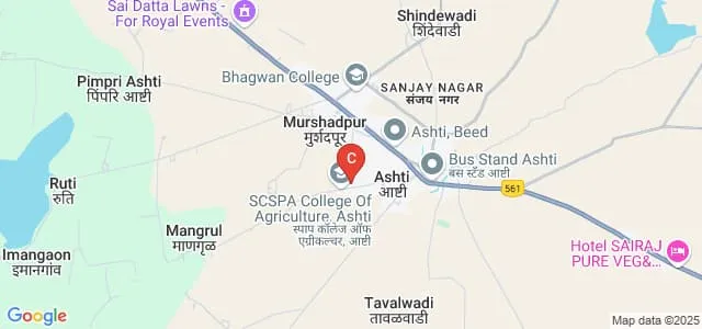 Mahesh Ayurved College and Hospital, Ashti Map