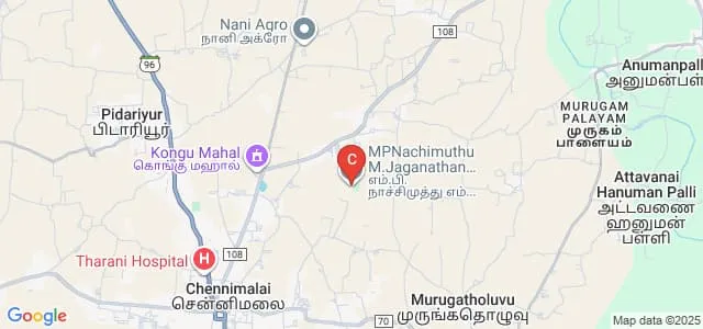 MP Nachimuthu M Jaganathan Engineering College, Chennimalai Map