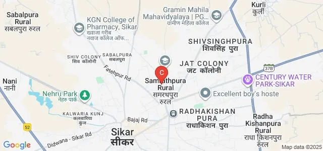Bhartiya Girls PG College, Sikar Map