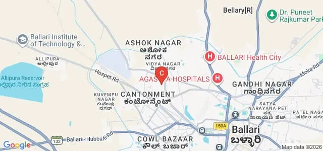 Vijayanagar Institute of Medical Sciences, Bellary Map