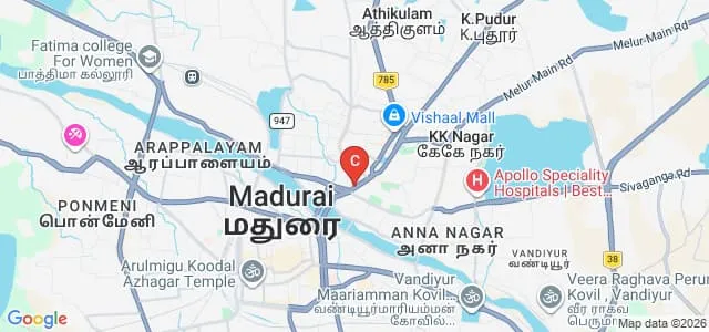 The American College, Madurai Map
