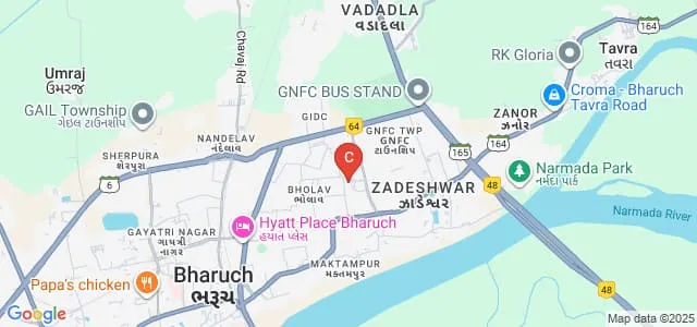 LaxmiNarayan Dev College of Pharmacy, Bharuch Map