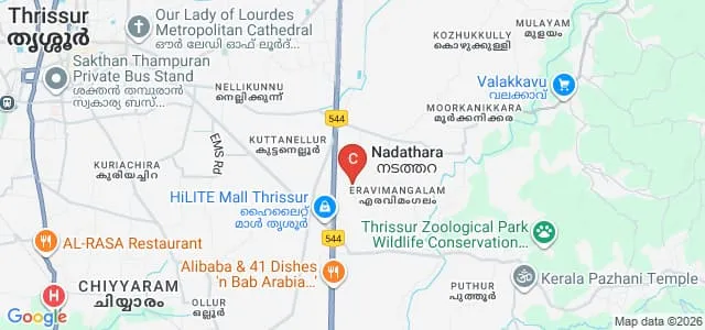Aswini College of Nursing, Thrissur Map