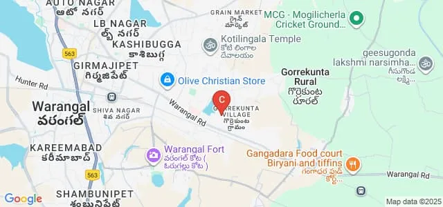 The Crescents College of Business Management, Warangal Map