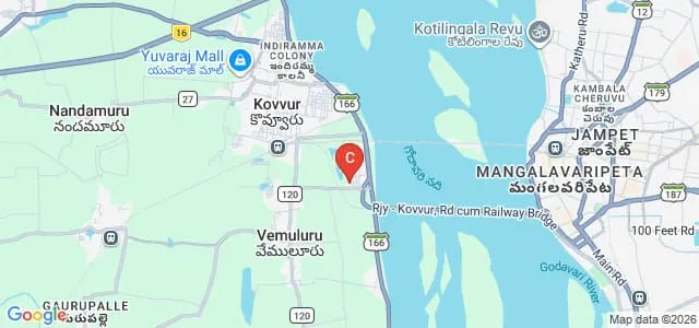 Akula Sree Ramulu College of Education, Tanuku Map
