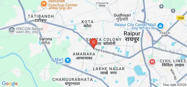 Shri Narayan Prasad Awasthi Government Ayurved College, Raipur Map