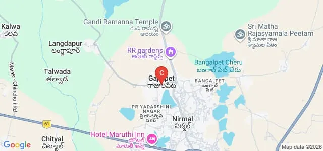 Panchsheel College of Education, Nirmal Map