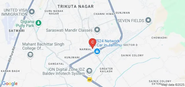 AV Institute of Nursing and Medical Sciences, Jammu Map