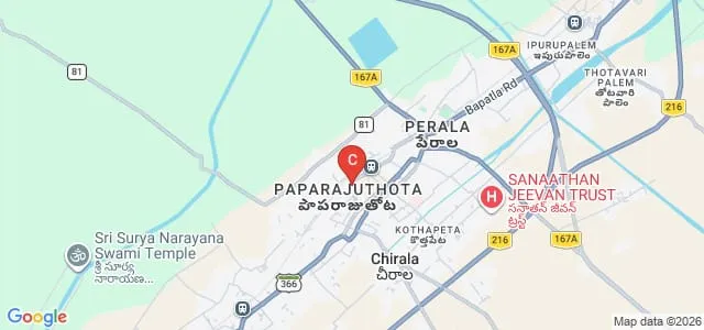 YA Government Degree College for Women, Chirala Map