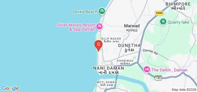 Shree Macchi Mahajan Education Societys College of Education, Nani Daman Map