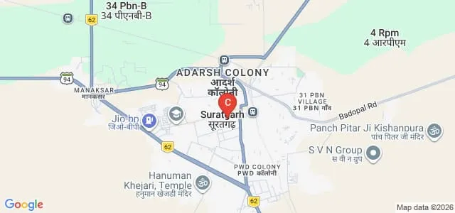 Choudhary Mota Ram Meel Memorial College of Education, Sri Ganganagar Map