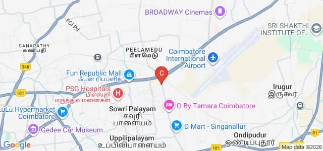 Clusters Media College, Coimbatore Map