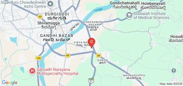 Sahyadri Science College, Shimoga Map