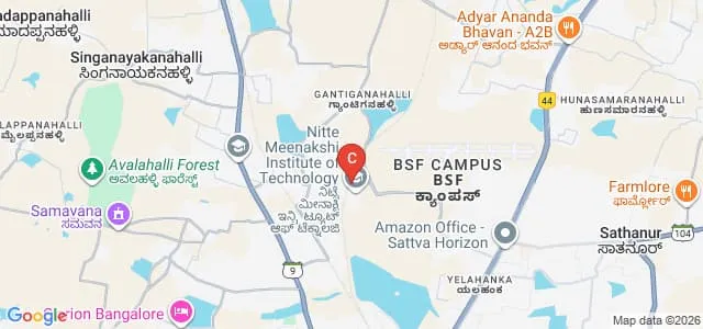 Nitte School of Fashion Technology and Interior Design, Bengaluru Map