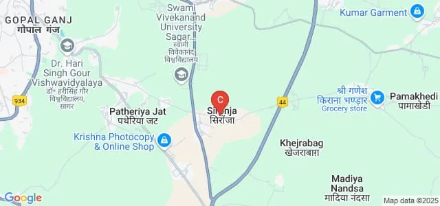Babulal Tarabai Institute of Pharmaceutical Science, Sagar Map