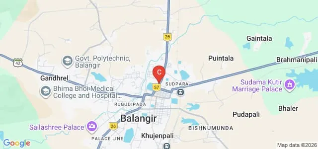 District Institute of Education and Training, Balangir Map