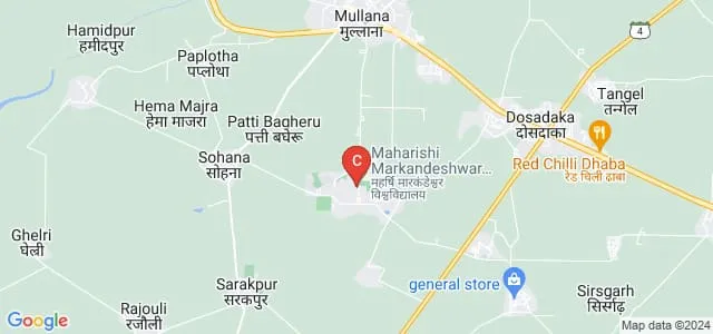Maharishi Markandeshwar Deemed to be University Online Learning Map