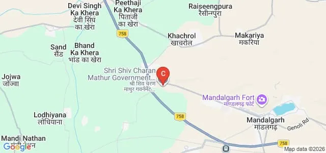 Shri Shiv Charan Mathur Government College, Mandalgarh Map