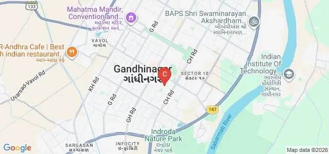 Chaudhari College of Education, Gandhinagar Map