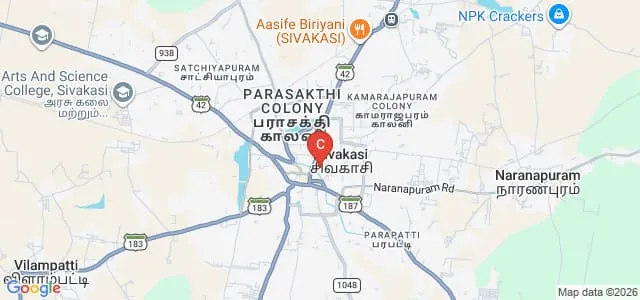 Sri Kaliswari College, Sivakasi Map