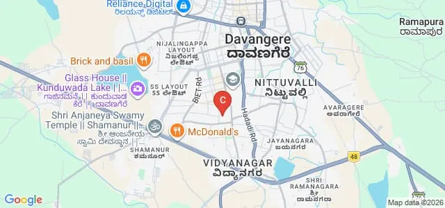 Government First Grade Women's College, Davanagere Map