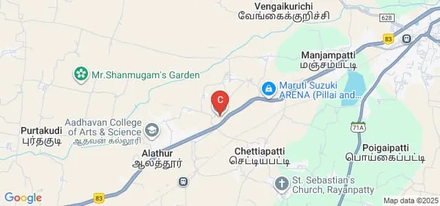 Kurinji College of Engineering and Technology, Manapparai Map