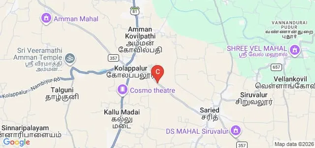 Erode Sengunthar Engineering College, Thudupathi Map