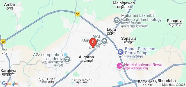 Department of Business Administration, Awadhesh Pratap Singh University, Rewa Map