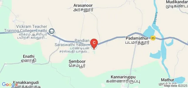 Pandian Saraswathi Yadav Engineering College, Sivagangai Map