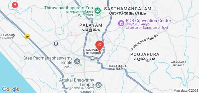 Sree Swathi Thirunal Government College of Music, Thiruvananthapuram Map