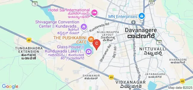 Bapuji Academy of Management and Research, Davanagere Map