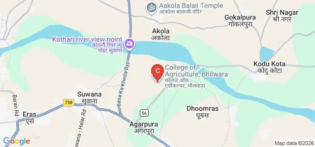 College of Agriculture, Bhilwara Map