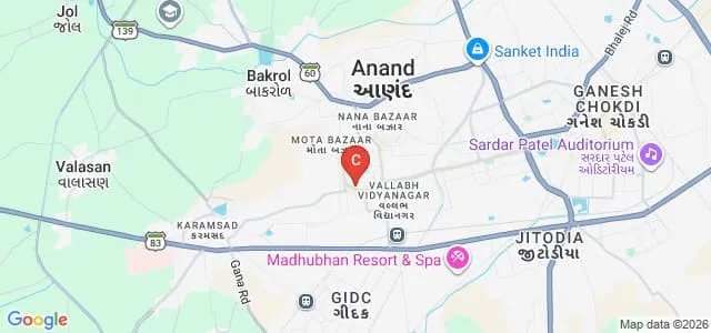 SM Patel College of Home Science, Anand Map