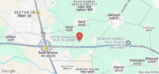 Faculty of Law, SRM University, Delhi-NCR, Sonepat Map
