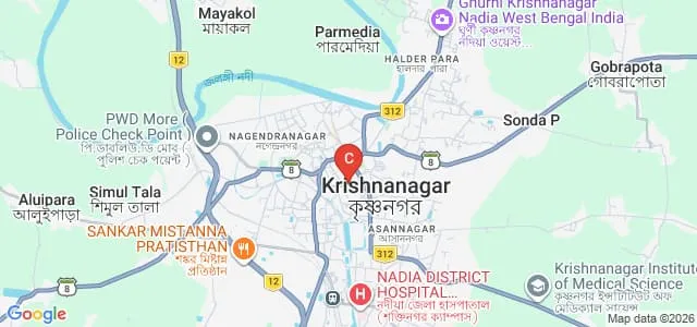 Dwijendralal College, Nadia Map