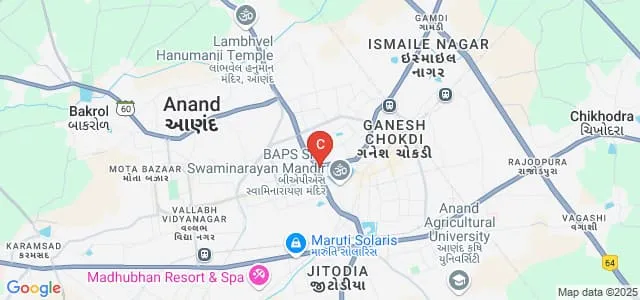 Anand Education College, Anand Map