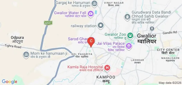 Madhav Shiksha Mahavidyalaya, Gwalior Map