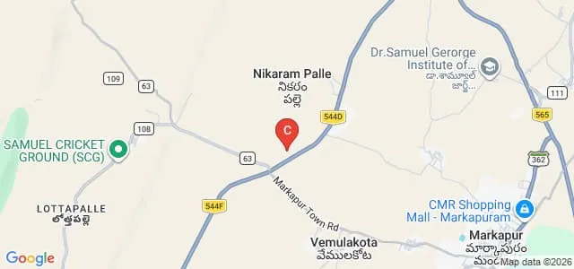 LMN College of Education, Prakasam Map