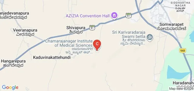 Chamarajanagar Institute of Medical Sciences, Chamarajanagar Map