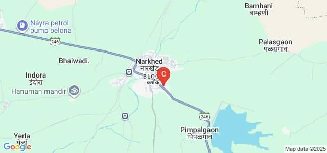 Matoshri Anjanabai Mundafale Social Work and Arts College, Narkhed Map