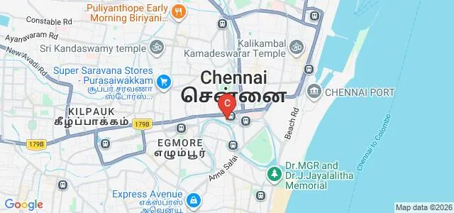 Madras Medical College, Chennai Map