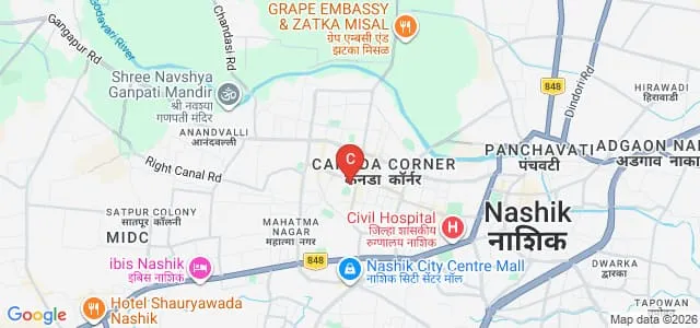 BYK Sinnar College of Commerce, Nasik Map