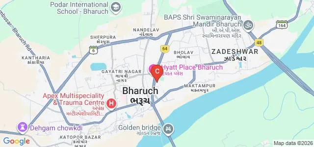 Shree Jayendrapuri Arts and Science College, Bharuch Map