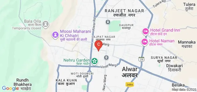 Yuvraj Pratap Singh Memorial Homoeopathic Medical College Hospital and Research Centre, Alwar Map