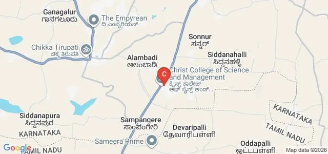 Christ College of Science and Management, Malur Map