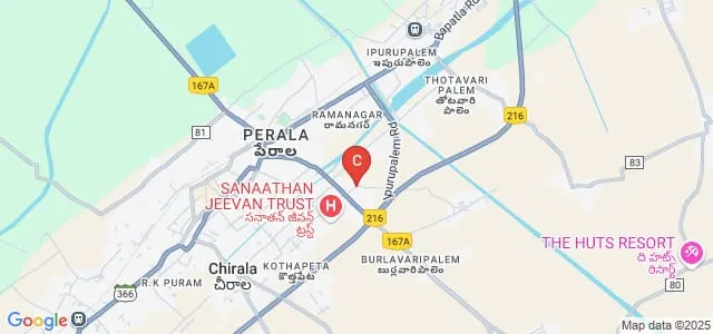 VRS and YRN College, Chirala Map