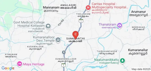 Caritas College of Nursing, Kottayam Map