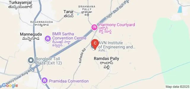 AVN Institute of Engineering and Technology, Hyderabad Map