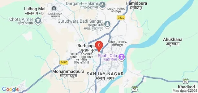 Seva Sadan Law College, Burhanpur Map