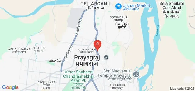 Motilal Nehru Institute of Research and Business Administration, University of Allahabad Map